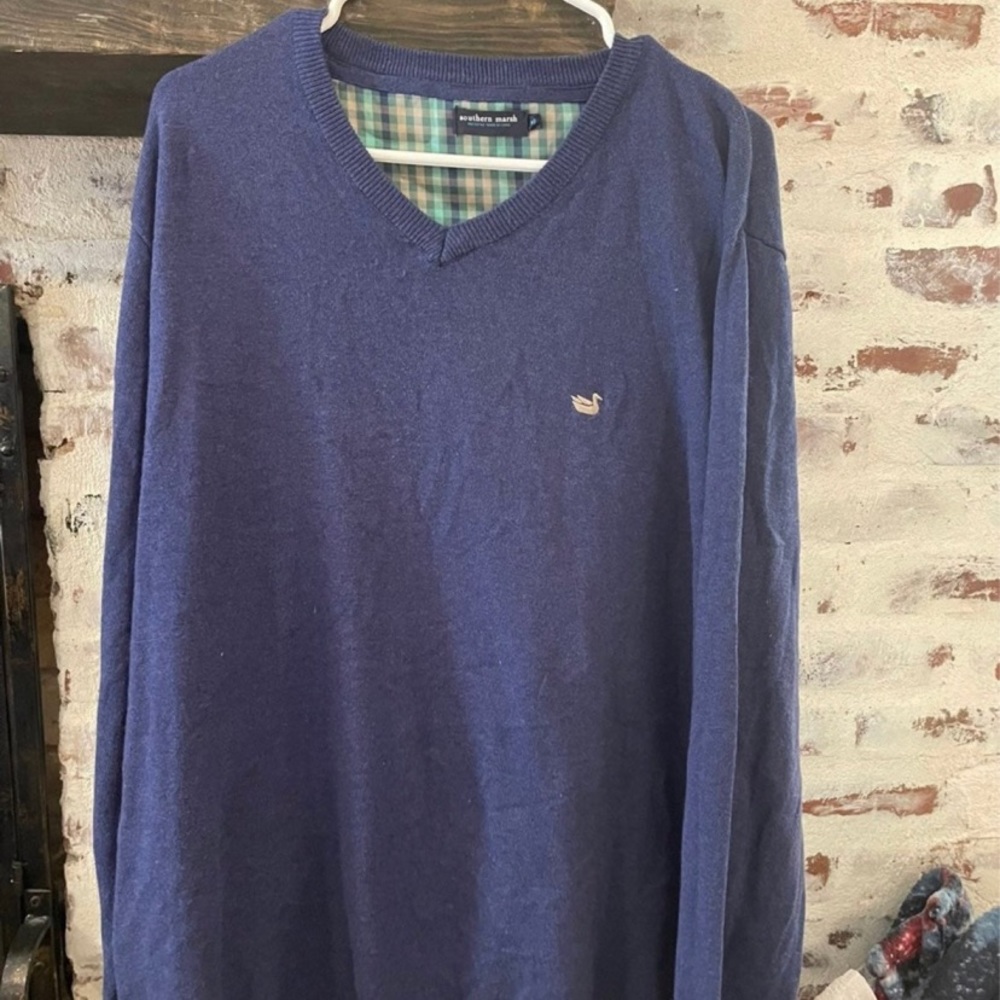 XL Mens Southern Marsh VNeck Sweater
